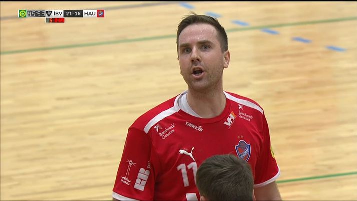 Stefán Rafn Sigurmannsson beindi orðum sínum til lýsenda Stöðvar 2 Sports.