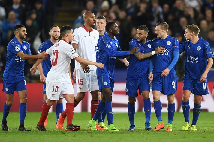 Samir Nasri ætlaði í Jamie Vardy.