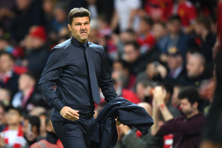 Pochettino ánægður með sigurinn á United fyrr í vikunni.