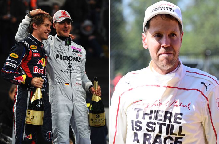 Vettel á góðar minningar og sterka tengingu við Michael Schumacher vin sinn úr Formúlu 1