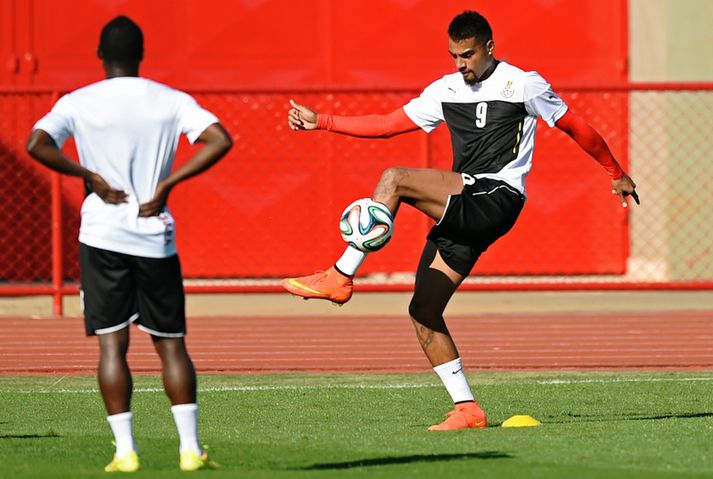 Kevin-Prince Boateng á æfingu landsliðsins í gær.