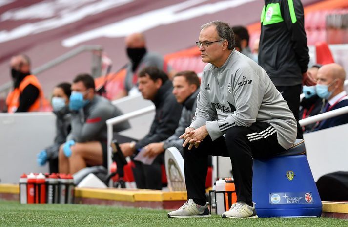 Bielsa á hliðarlínunni í dag.