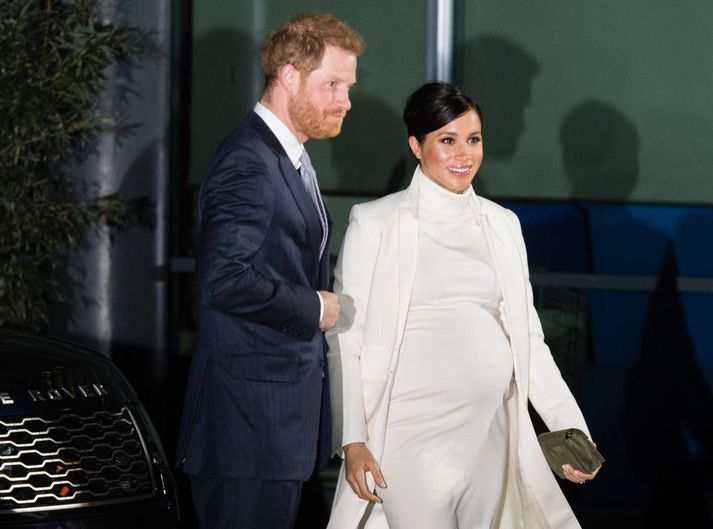 Harry Bretaprins og Meghan Markle á viðburði í London þann 12. febrúar síðastliðinn.