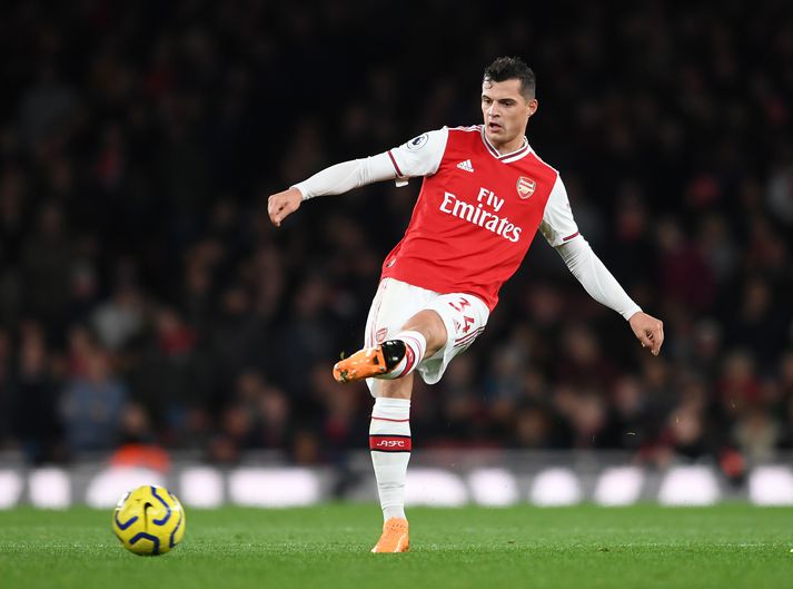 Xhaka var gerður að fyrirliða Arsenal í haust.