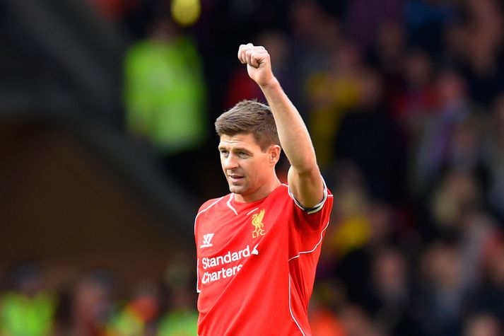 Gerrard þakkar fyrir sig.