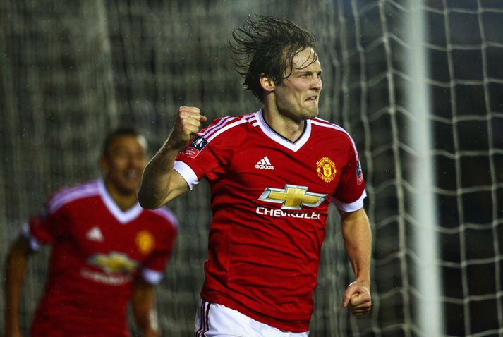 Daley Blind skoraði sitt fyrsta mark fyrir United árið 2016