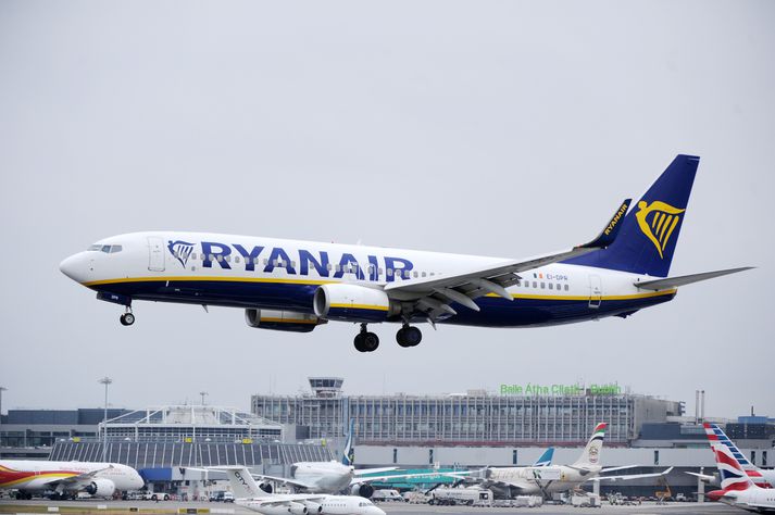 Flugvél Ryanair, þó ekki sú sem neyddist til að lenda í Frankfurt.