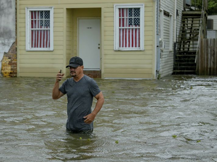 Mikilla flóða hefur gætt í Louisiana síðustu daga.