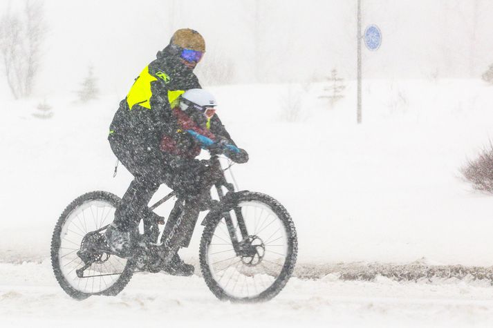 Þessir skelltu sér í hjólatúr.