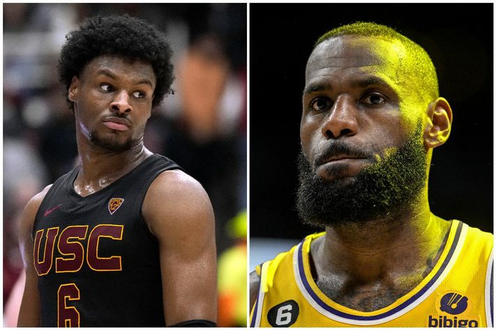 Feðgarnir Bronny og LeBron James saman hjá Los Angeles Lakers