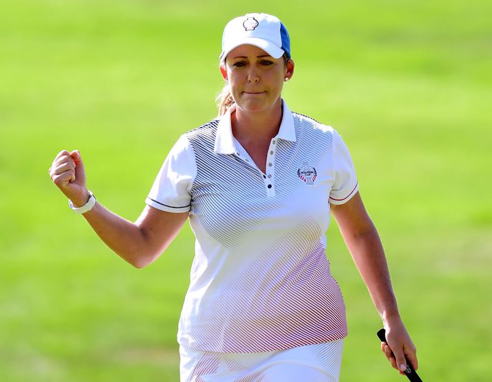 Cristie Kerr varð í gær stigahæsti kylfingur Bandaríkjanna í Solheim bikarnum