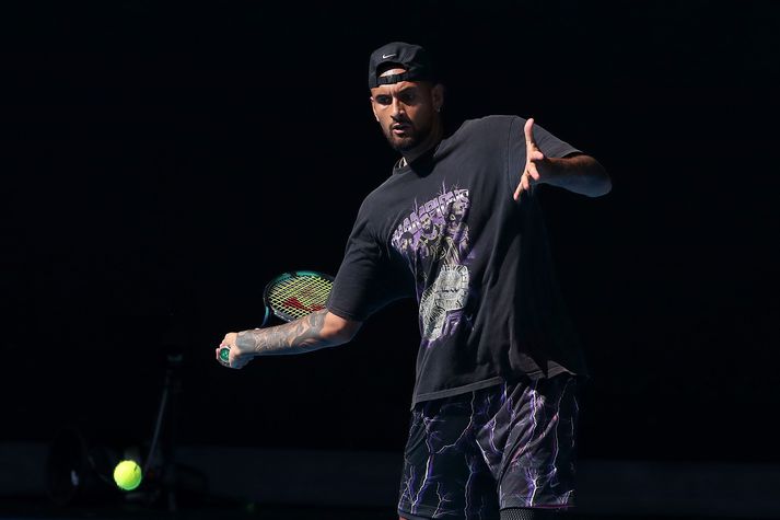 Vandræðagemsinn Nick Kyrgios er meira en til í að fá peninga frá Sádi Arabíu inn í tennisinn.