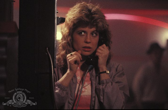 Linda Hamilton sem Sarah Connor í Terminator sem kom út árið 1984.