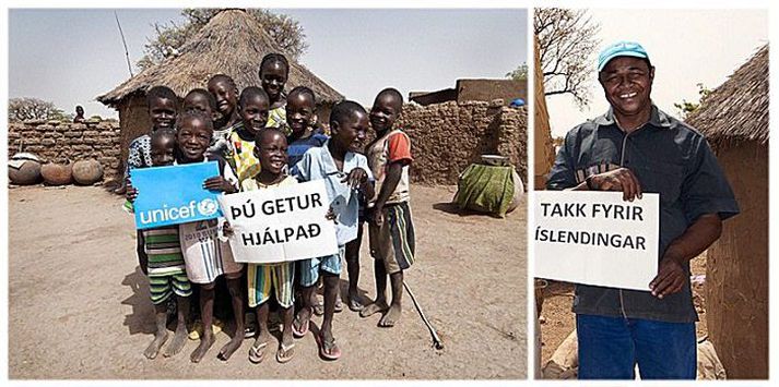 UNICEF á Íslandi barst á dögunum þessi mynd frá starfsfólki samtakanna í Búrkína Fasó. Mynd/UNICEF