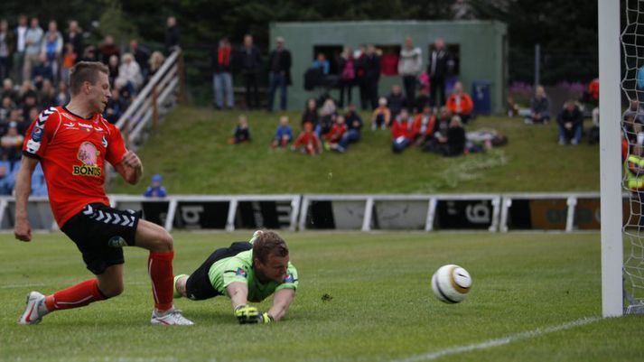 Jóhann Þórhallsson í leik með Fylki í sumar.