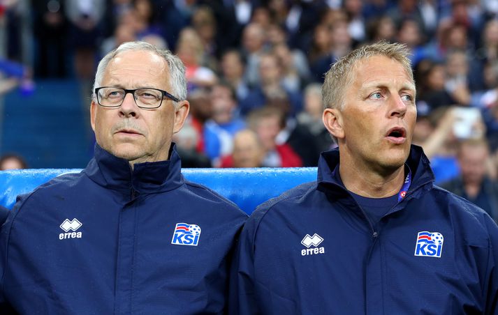 Lars Lagerbäck og Heimir Hallgrímsson komu saman íslenska landsliðinu í átta liða úrslit á EM í Frakklandi 2016.