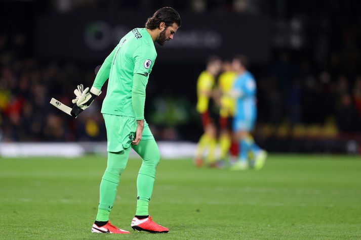 Alisson missir af gríðarlega mikilvægum leik hjá Liverpool í næstu viku.