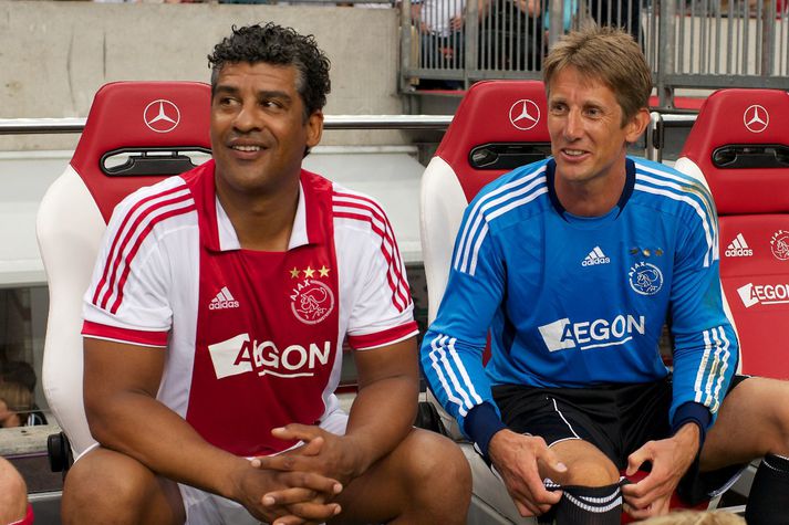 Rijkaard ásamt Edwin van der Sar í góðgerðarleik þess síðarnefnda.