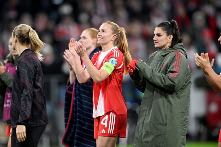 Glódís Perla skoraði sigurmark Bayern gegn Arsenal í kvöld