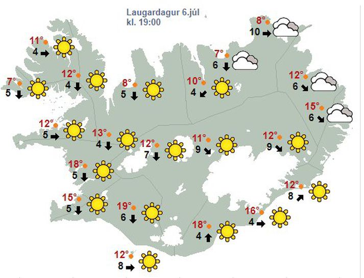 Gleði og hamingja um næstum allt land