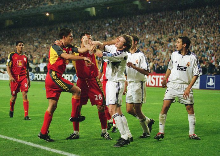 Upp úr sauð í síðari leiknum á Bernabeu.