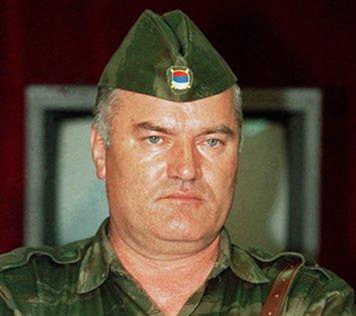 Ratko Mladic, fyrrverandi hershöfðingi Bosníu-Serba, sem er eftirlýstur vegna stríðsglæpa í stríðinu á Balkanskaga á tíunda áratug síðustu aldar.