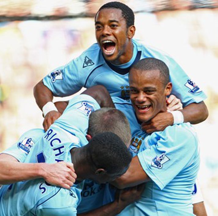 Robinho og félagar fóru á kostum í dag