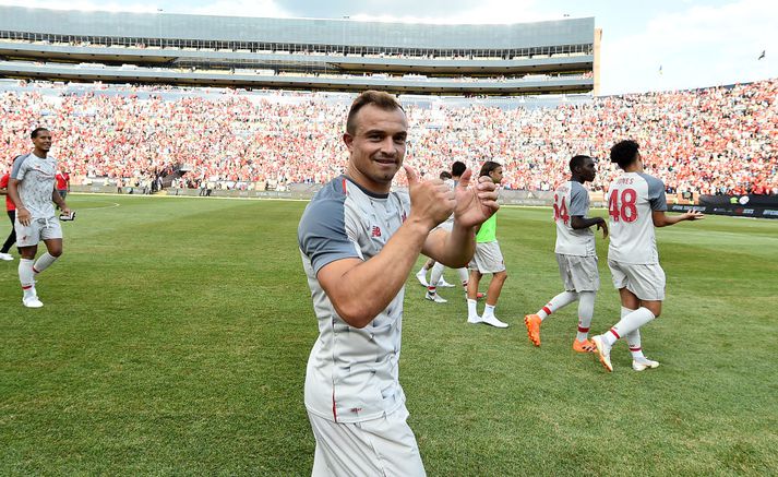 Shaqiri spilaði sinn fyrsta leik fyrir Liverpool í gærkvöld