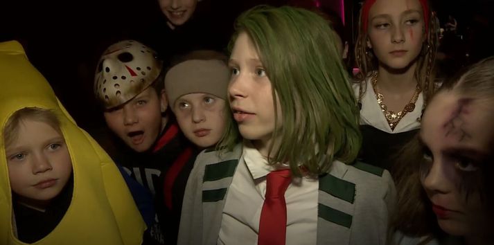 Það var mikið líf í Fossvogsskóla í kvöld.