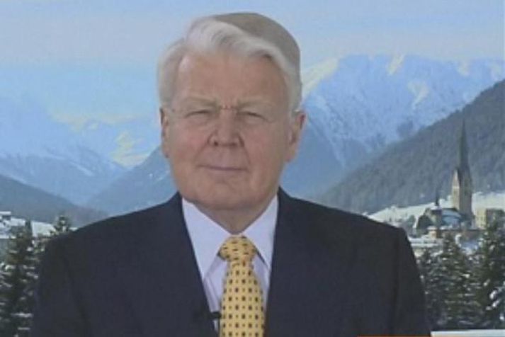 Ólafur Ragnar Grímsson í viðtali hjá Bloomberg í dag.