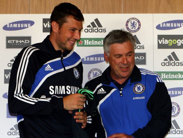 Ross Turnbull og Carlo Ancelotti.