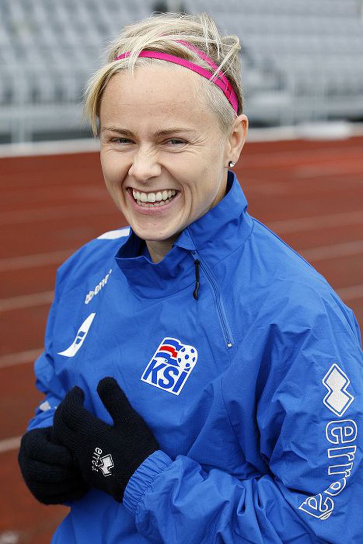 Edda Garðarsdóttir er líflegur liðsfélagi. 