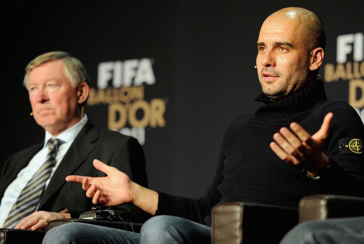 Pep Guardiola og Sir Alex Ferguson eru góðir vinir.