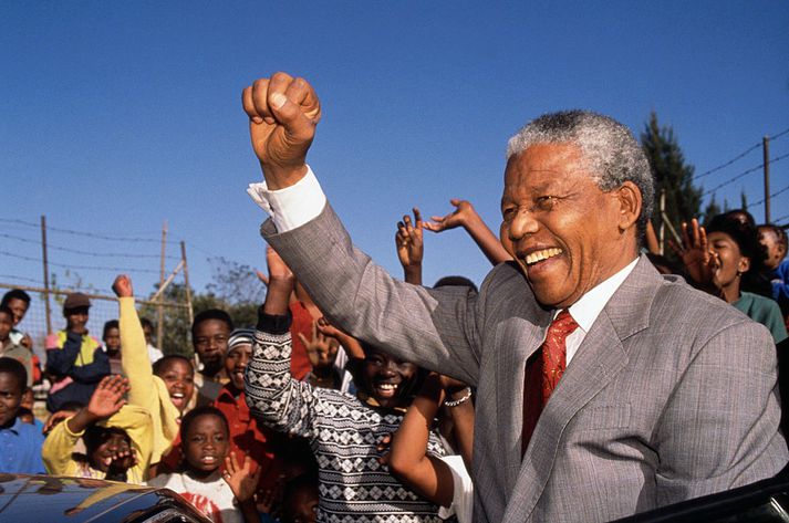 Nelson Mandela og Margaret Thatcher hittust í júlí 1990.