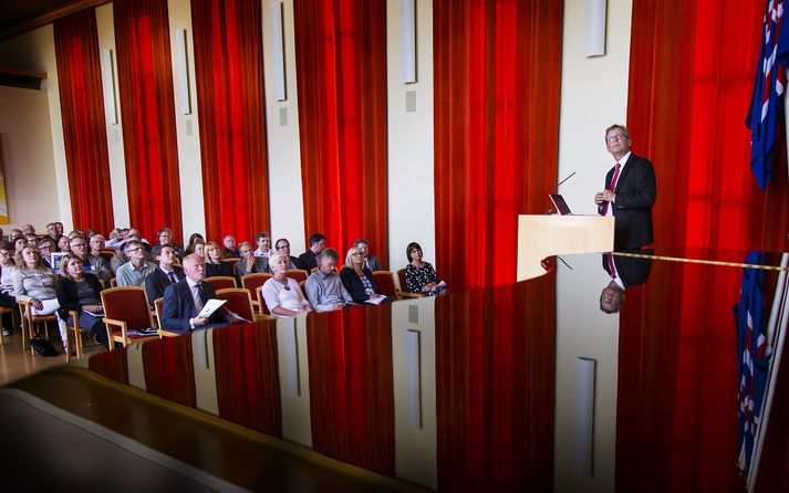 Frá ársfundi Háskóla Íslands í dag.