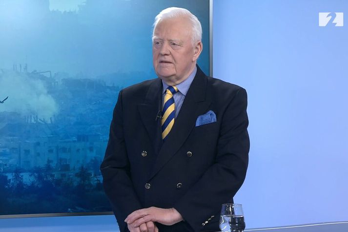 Arnór Sigurjónsson sérfræðingur í varnarmálum ræddi hernaðaraðgerðir Ísraelsmanna í kvöldfréttum Stöðvar 2.