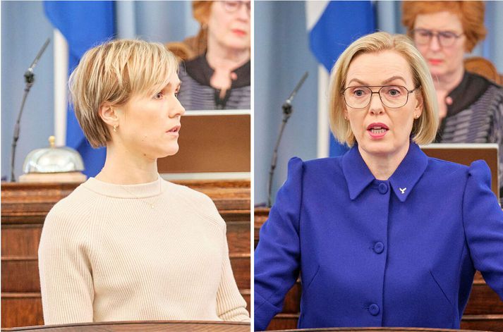 Kristrún Frostadóttir forsætisráðherra, og Guðrún Hafsteinsdóttir formaður Sjálfstæðisflokksins.