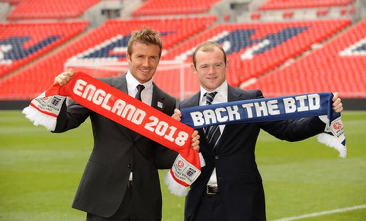 David Beckham og Wayne Rooney leggja sitt að mörkum í auglýsingaherferð enskra fyrir HM 2018.