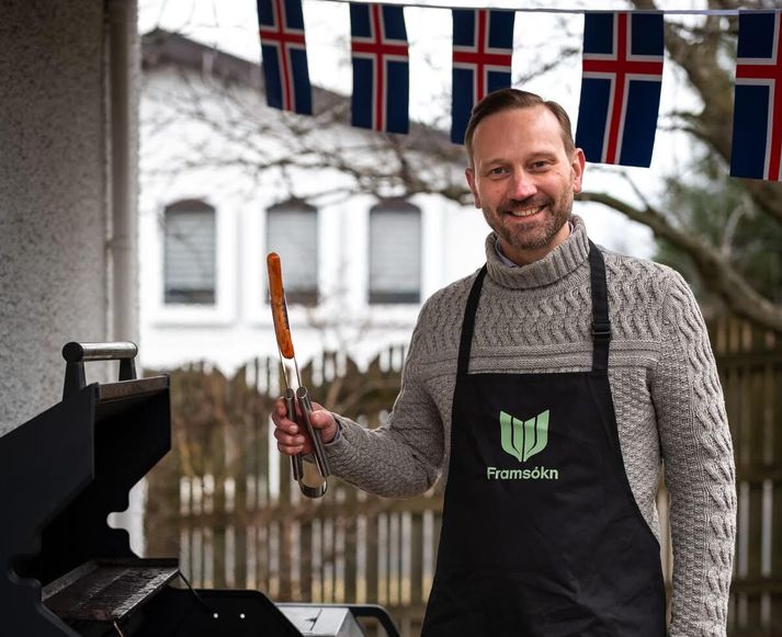 Gott að grilla með góða svuntu.