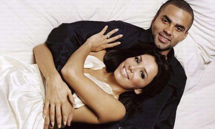 Eva Longoria og Tony Parker á góðum degi