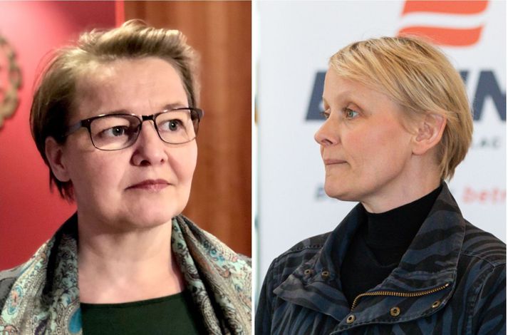 Drífa Snædal, forseti ASÍ, og Sólveig Anna Jónsdóttir, formaður Eflingar. 