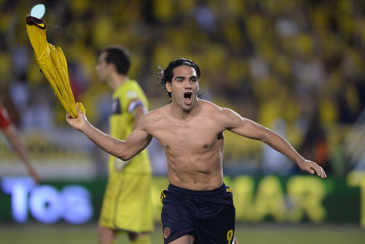 Falcao fagnar því að Kólumbíumenn eru komnir á HM.