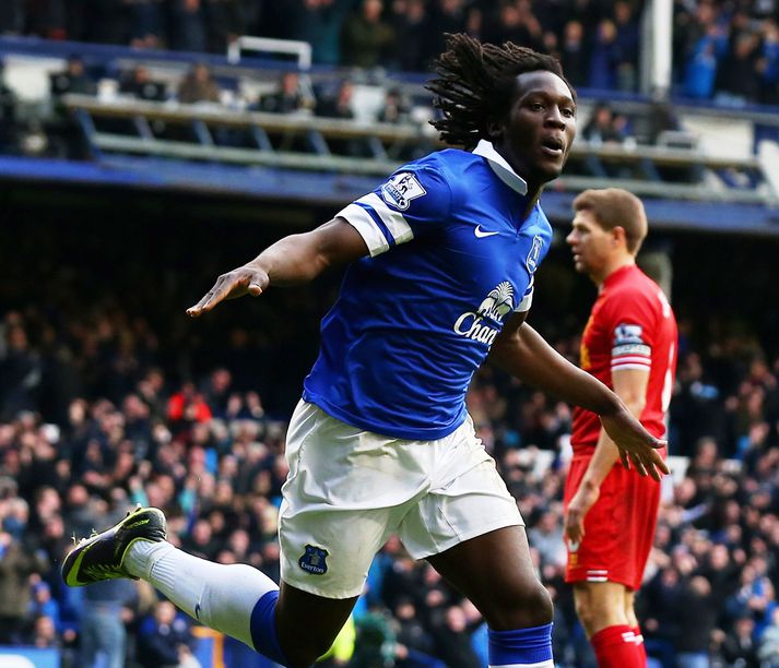 Lukaku skoraði tvö mörk en það dugði ekki til sigurs hjá Everton.