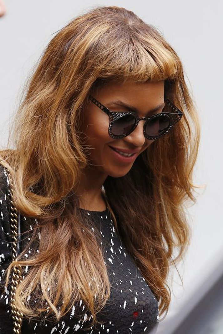 Beyoncé Knowles skemmti sér vel í brúðkaupinu.