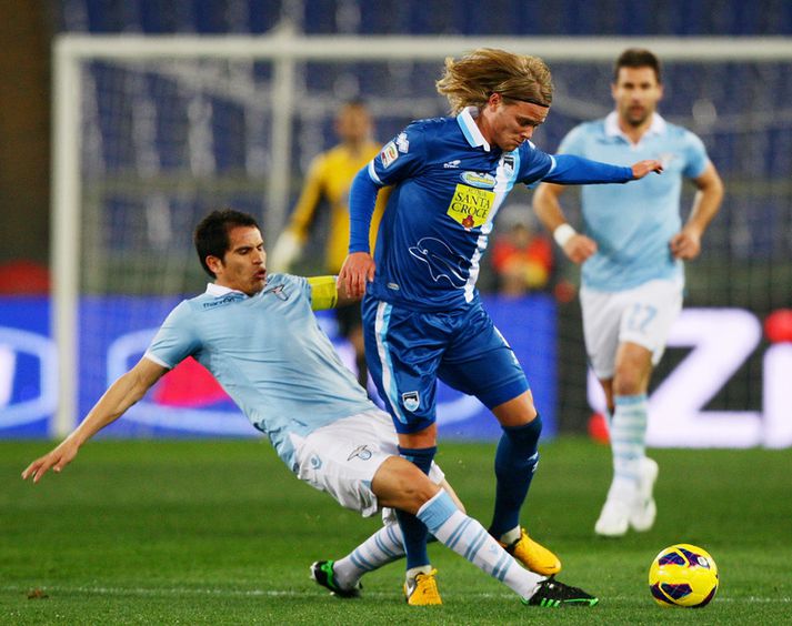 Birkir í leiknum í kvöld.