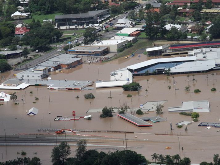 Frá Brisbane í dag. Um tvær milljónir íbúa búa í borginni. Mynd/AP