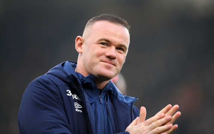 Rooney spilaði á Pride Park í kvöld.