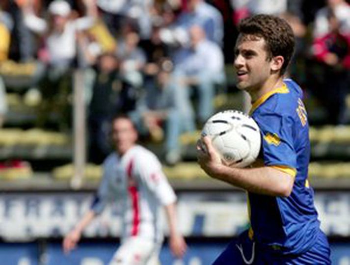 Giuseppe Rossi fagnar marki með Parma á síðasta tímabili.