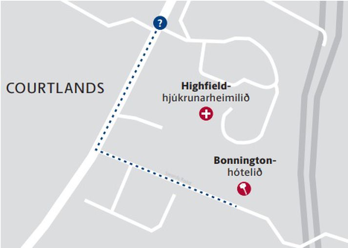 Jón Þröstur var á Bonnington-hótelinu, gekk í norðurátt fram hjá Highfield-hjúkrunarheimilinu þar sem hann sást á eftirlitsmyndavél. Ekkert hefur sést til hans síðan. Rannsóknarlögreglumaður sagði leitarmenn, hunda og þyrlu hafa farið yfir "grænu svæðin“ við hótelið og Highfield.