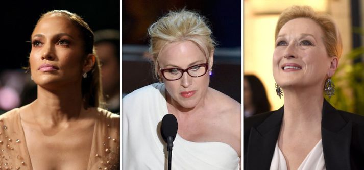 Jennifer Lopez, Patricia Arquette og Meryl Streep.